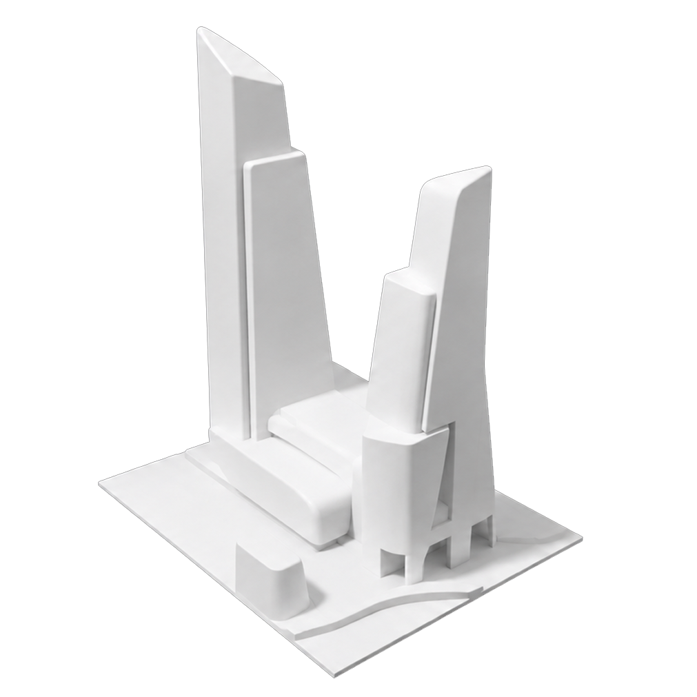 Initial massing — volumetric study of the scheme